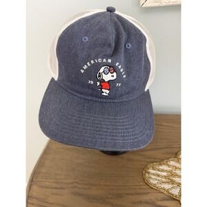 American Eagle Snoopy Trucker Hat Mesh Snapback NWT Patriotic USA Cap